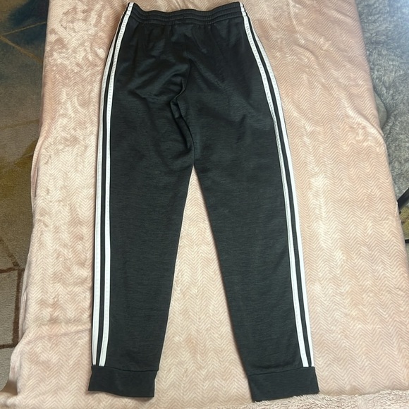 Adidas Pants elastic waist grey with white stripes sz L - Picture 4 of 4